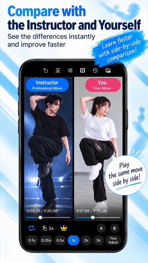Instructor and your own video side by side
